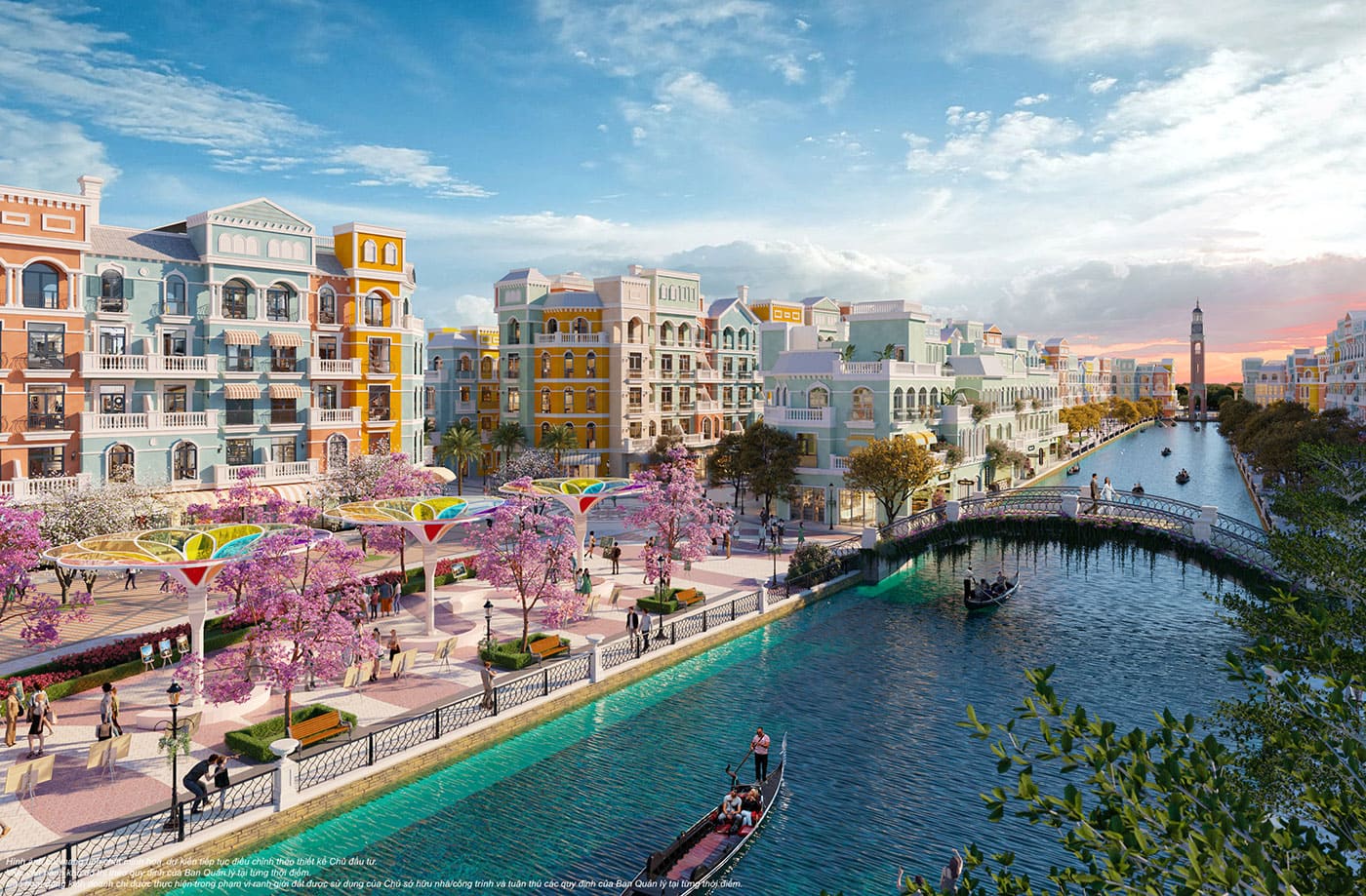 Phối cảnh dòng sông Venice tái hiện giữa lòng Mega Grand World, hứa hẹn là sân khấu nghệ thuật của những show trình diễn lớn.