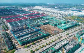 Tiến độ xây dựng Mega Grand World Hà Nội vào tháng 07 năm 2023.