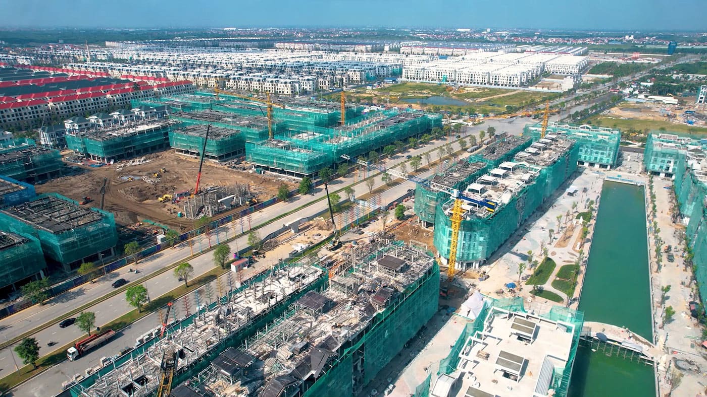 Vị trí đang xây cầu có thang máy qua vành đai 3,5.