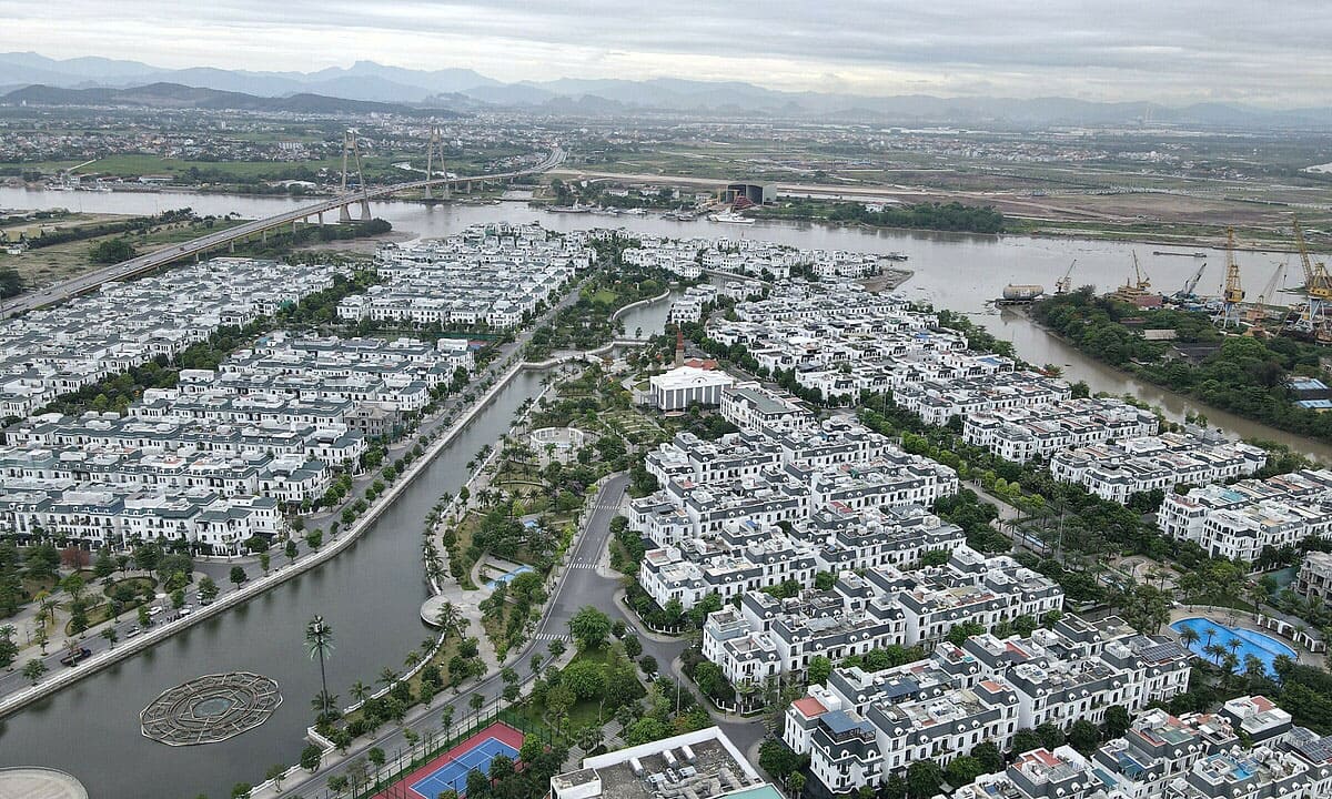 Một góc khu đô thị tại quận Hồng Bàng, Hải Phòng do Vinhomes làm chủ đầu tư.