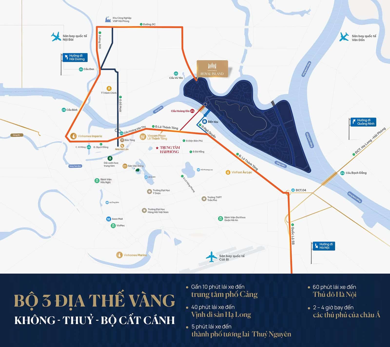 Sở hữu bộ ba kết nối “bộ – không – thủy”, Vinhomes Royal Island trở thành tâm điểm. Sở hữu bộ ba kết nối “bộ – không – thủy”, Vinhomes Royal Island trở thành tâm điểm