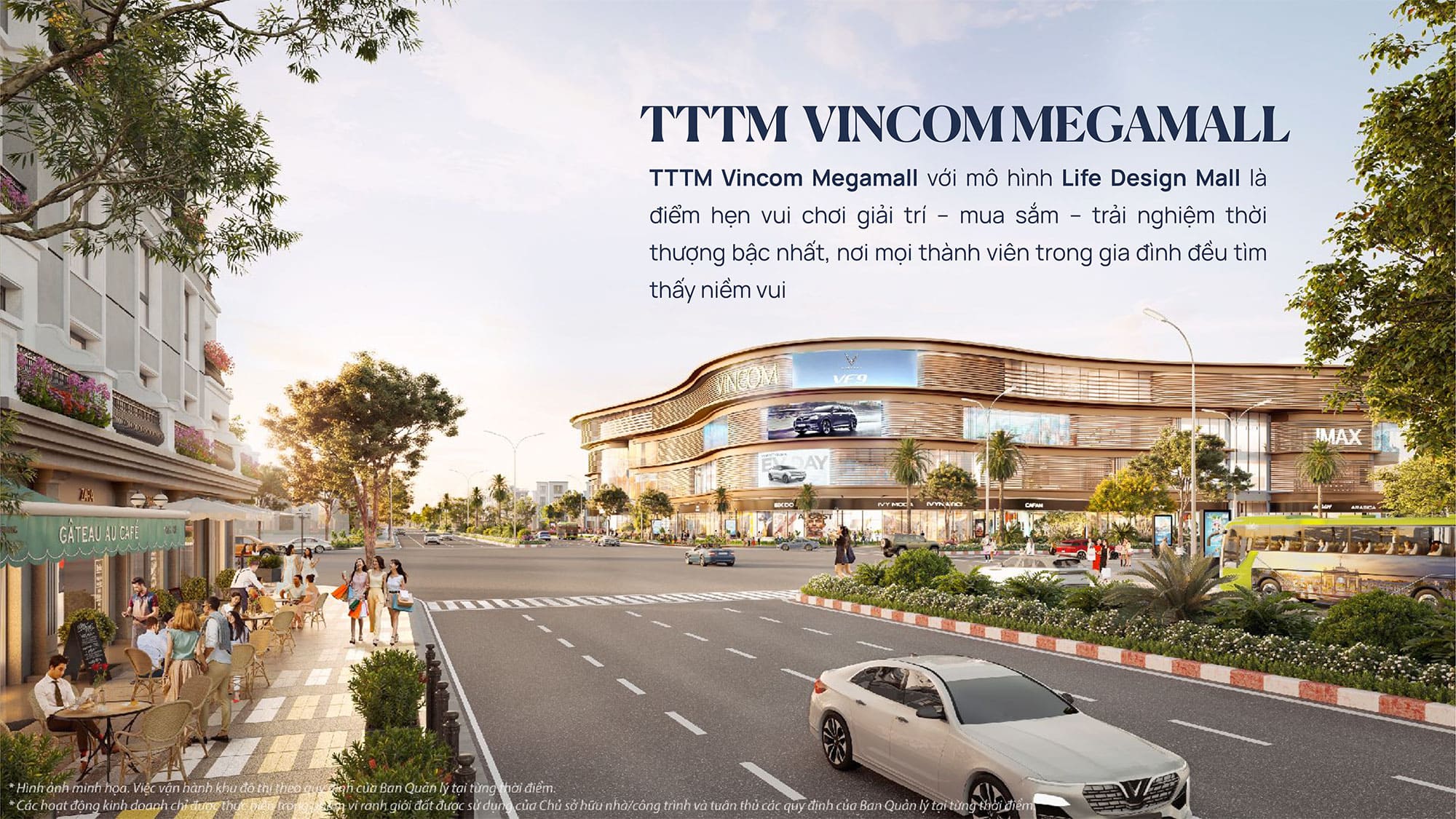 Tiện ích TTTM Vincom Megamall với mô hình Life Design Mall tại Vinhomes Vũ Yên Hải Phòng.